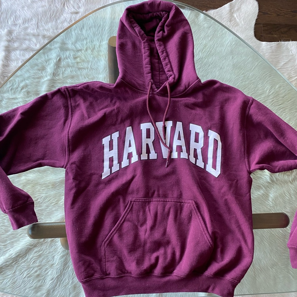 Harvard Maroon Burgandy Hoodie, size Medium